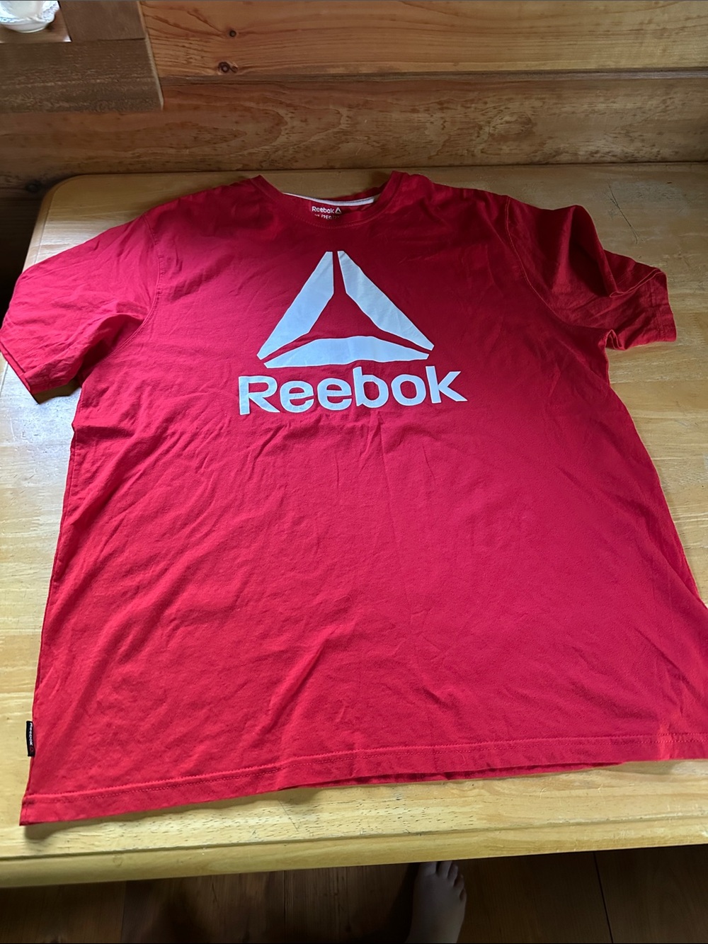 Reebok Red Short-Sleeve Logo Tee